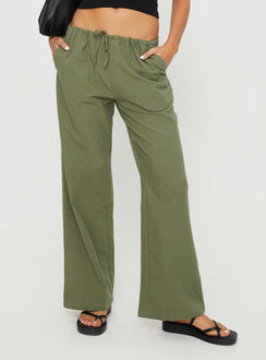 product Princess Polly High Waisted Pants  Nalinee Pants Olive