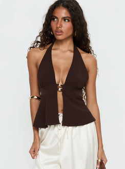 Brealle Halter Top Chocolate
