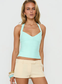 Sefina Bandage Halter Neck Top Aqua