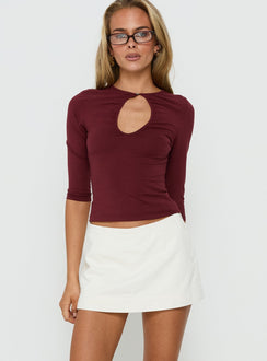 Stefenie Denim Skort Ecru
