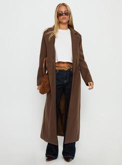 Lovergirl Longline Coat Brown