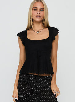 Auroraah Frill Top Black