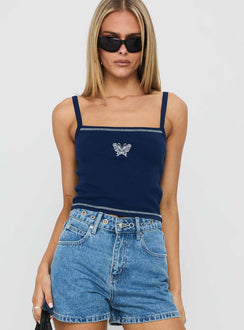 Posie Posse Graphic Tank Navy