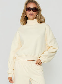 Anyya Funnel Neck Crew Jumper Cream