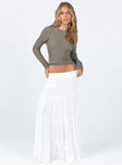 Miriah Maxi Skirt White Petite