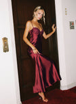 product Princess Polly Crew Neck  Fadyen Bias Cut Maxi Dress Burgundy