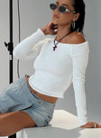 Malian Long Sleeve Top White