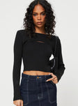 Theresa Sweater Black Princess Polly  Cropped 