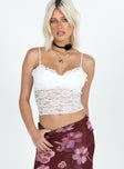 Lucano Lace Cami Top White