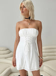 product Princess Polly Square Neck  Myrica Strapless Mini Dress White