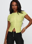 Suzu Textured Top Green