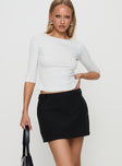 Hosier Twill Mini Skirt Black