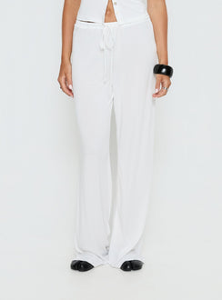 Gavrielle Jersey Wide Leg Trousers White