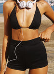 Black swim shorts Swim shorts with thick elasticated waistband