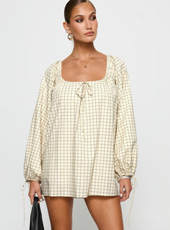 Preacher Playsuit White Check