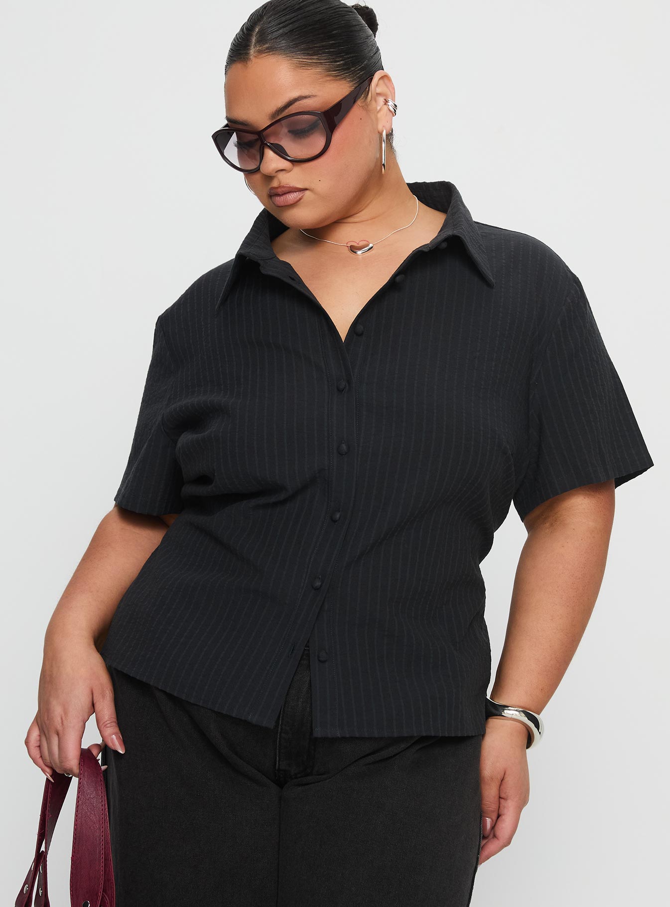 Arnica Top Black Stripe Curve