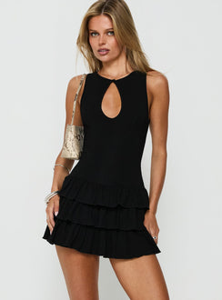 Catalea Keyhole Playsuit Black