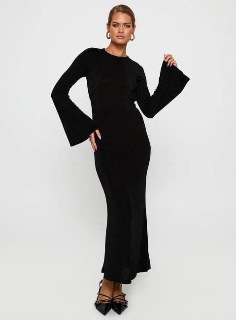Amersham Long Sleeve Maxi Dress Black