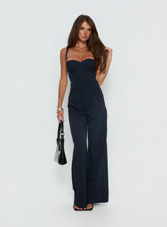 Briana Co-ord Navy Pinstripe