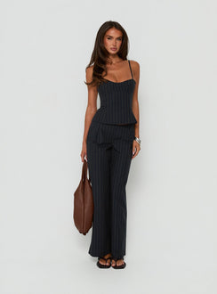 Kierstyn Corset Set Navy Stripe