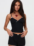 Lullabies Jersey Cami Top Black