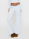 Whimsie Pointelle Sleep Pants Blue / White