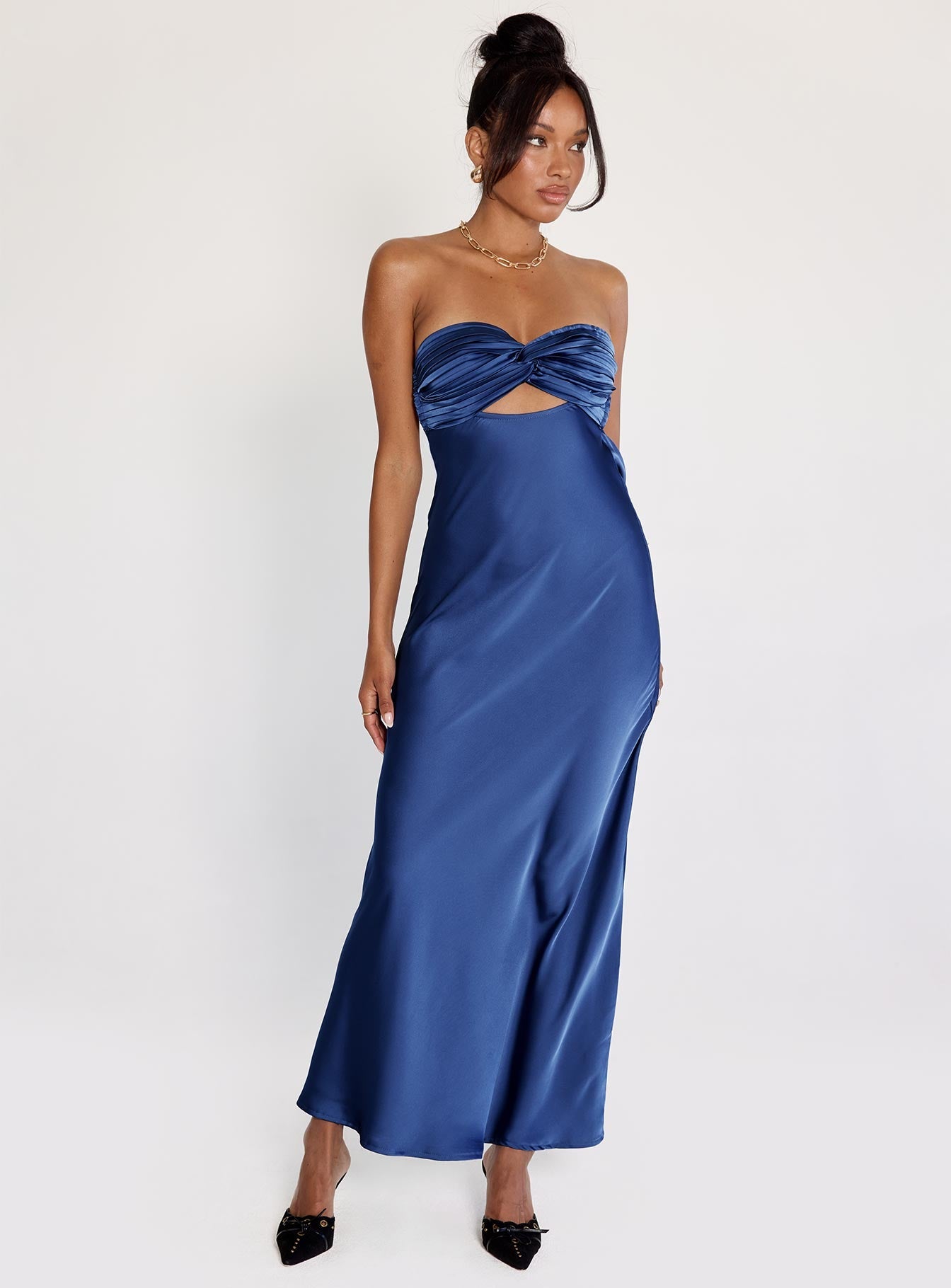 Faviola Strapless Maxi Dress Blue | Princess Polly Faviola Strapless Maxi Dress Blue | Princess Polly
