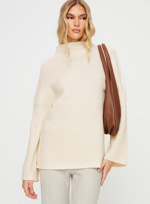 Estevan Sweater Cream Princess Polly  long 