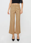 product Princess Polly High Waisted Pants  Paulino Double Waistband Pants Beige