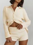 Long sleeve knit shirt Classic collar, button-down fastening at front  Good stretch, unlined 