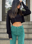 Zahara Cropped Turtleneck Sweater Black Petite