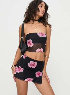 Corella Set Black / Pink Floral