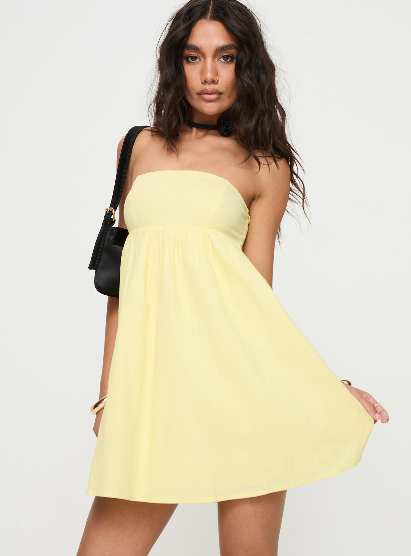 Lemon shop strapless dress