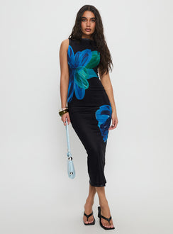 Fayola Maxi Dress Blue Floral