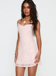 Celena Mini Dress Pink Burnout