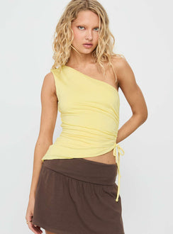 Orlana One Shoulder Top Yellow