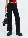 Princess Polly high-rise  Thomson Cargo Jeans Black