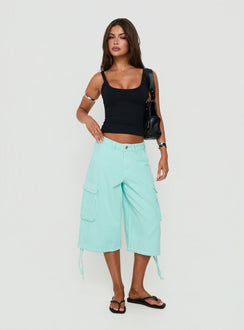 Hudsen Longline Cargo Shorts Turquoise