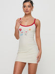 Letters Of Love Rib Sleep Mini Dress Multi