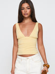 Sublime Ruched Top Yellow