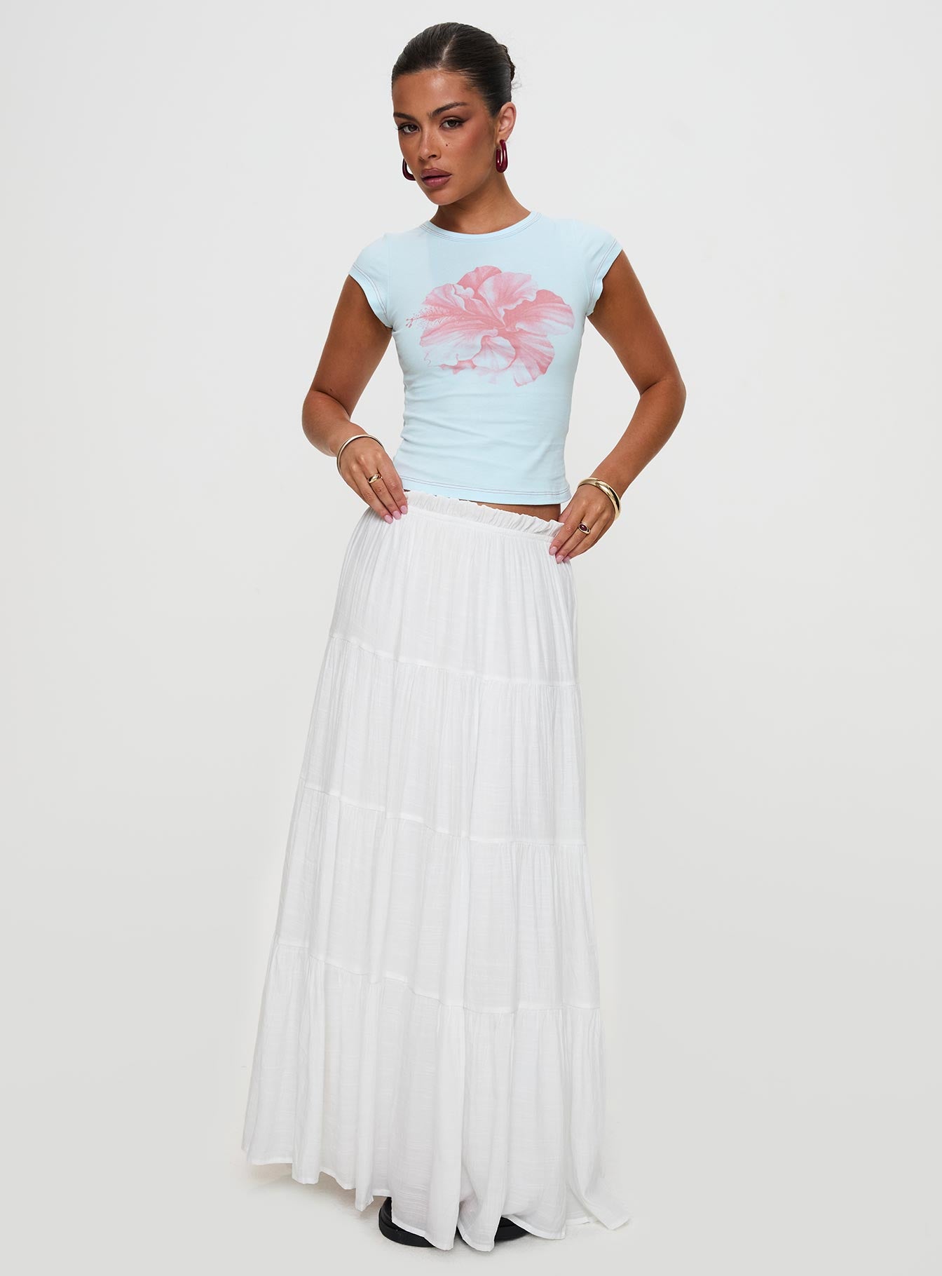 Mya Maxi Skirt White