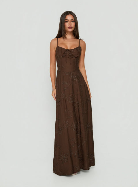Members Only Maxi Dress Brown