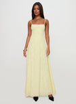 South Of France Maxi Dress Yellow