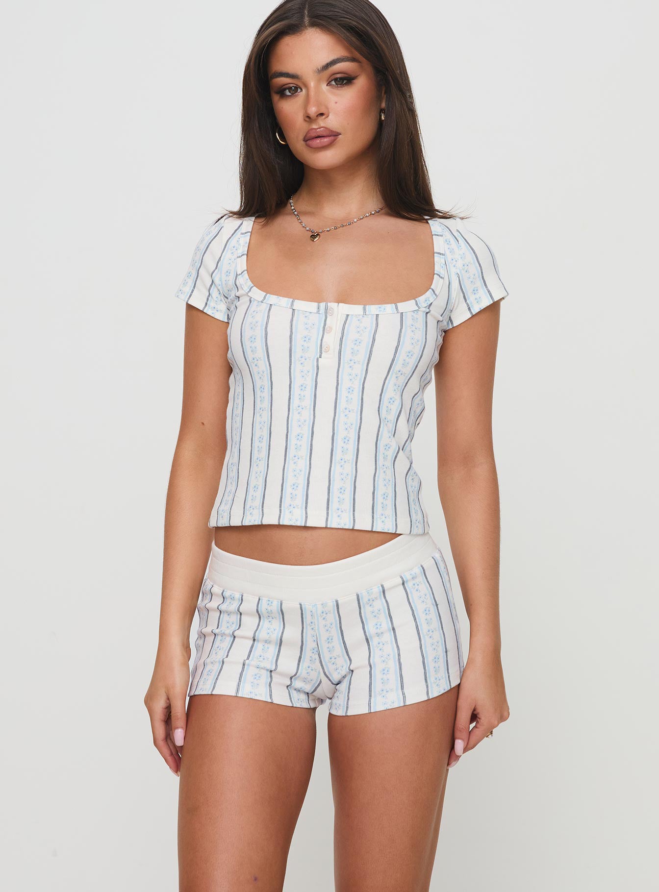 Crop top sleep set sale