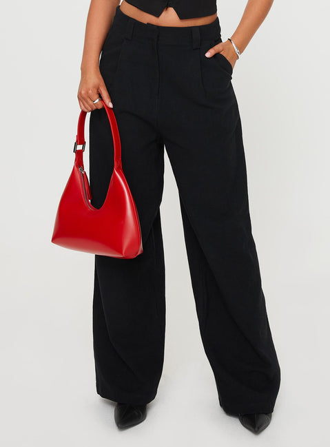 product Princess Polly High Waisted Pants High Waisted Pants  Je Suis Pants Black