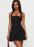 Gigli Bubble Hem Mini Dress Polka Dot