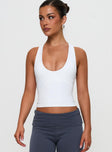 Fast Track Longline Active Tank Top White