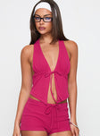 Obviously Halter Top Pink