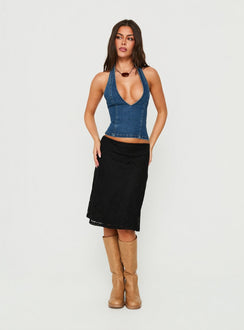 Laicey Lace Midi-Röcke Schwarz