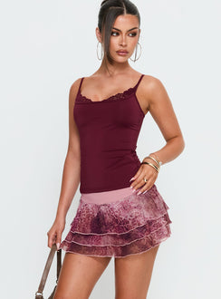 Ready To Party Frill Skort Pink Leopard